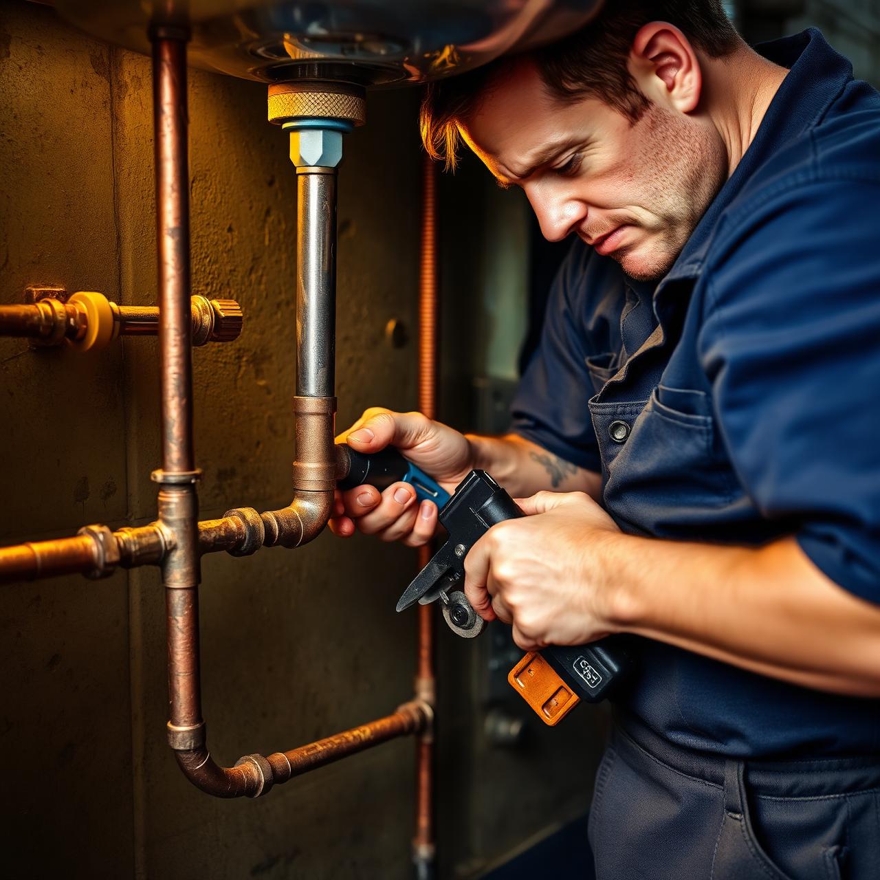 Canyon plumber at work